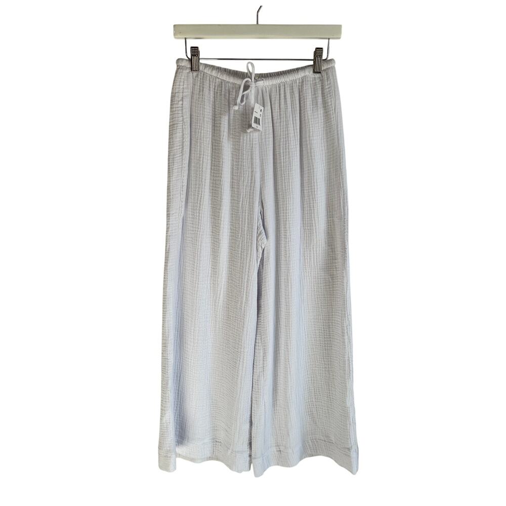 Z SUPPLY BARBADOS LINED COTTON GAUZE WHITE WIDE LEG PANTS WOMENS SIZE SMALL NWT - Picture 2 of 11